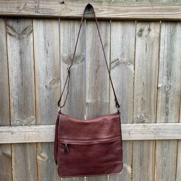 Frye Handbags - Vintage Frye Women's Leather Messenger Bag Shoulder Strap Brown
